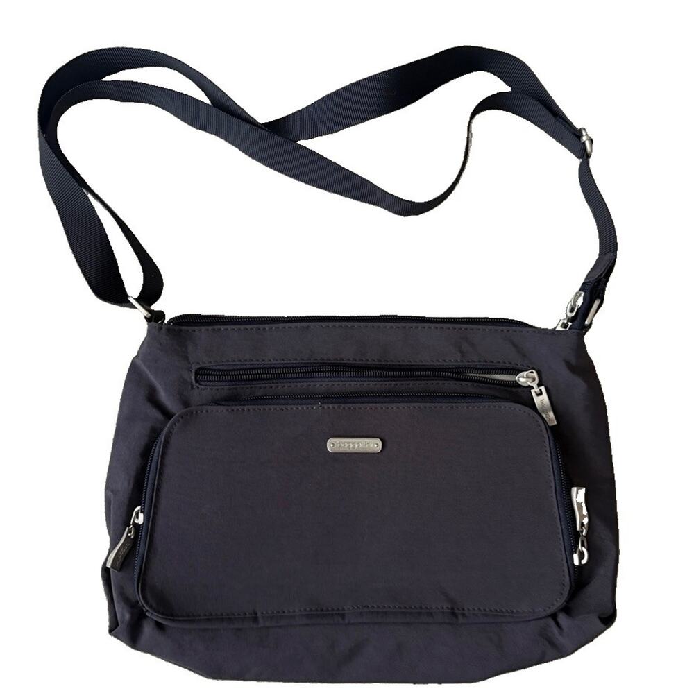 Baggallini Women’s Blue Shoulder Bag Adjustable Detachable Strap Zip Crossbody